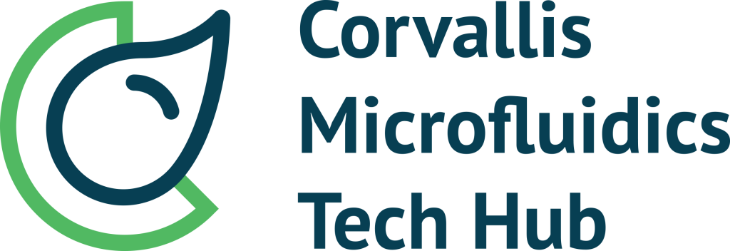 Corvallis Microfluidics Tech Hub Logo and Text